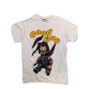 Chucky Good Guy White Graphic T-Shirt Child’s Play Horror – Sz small